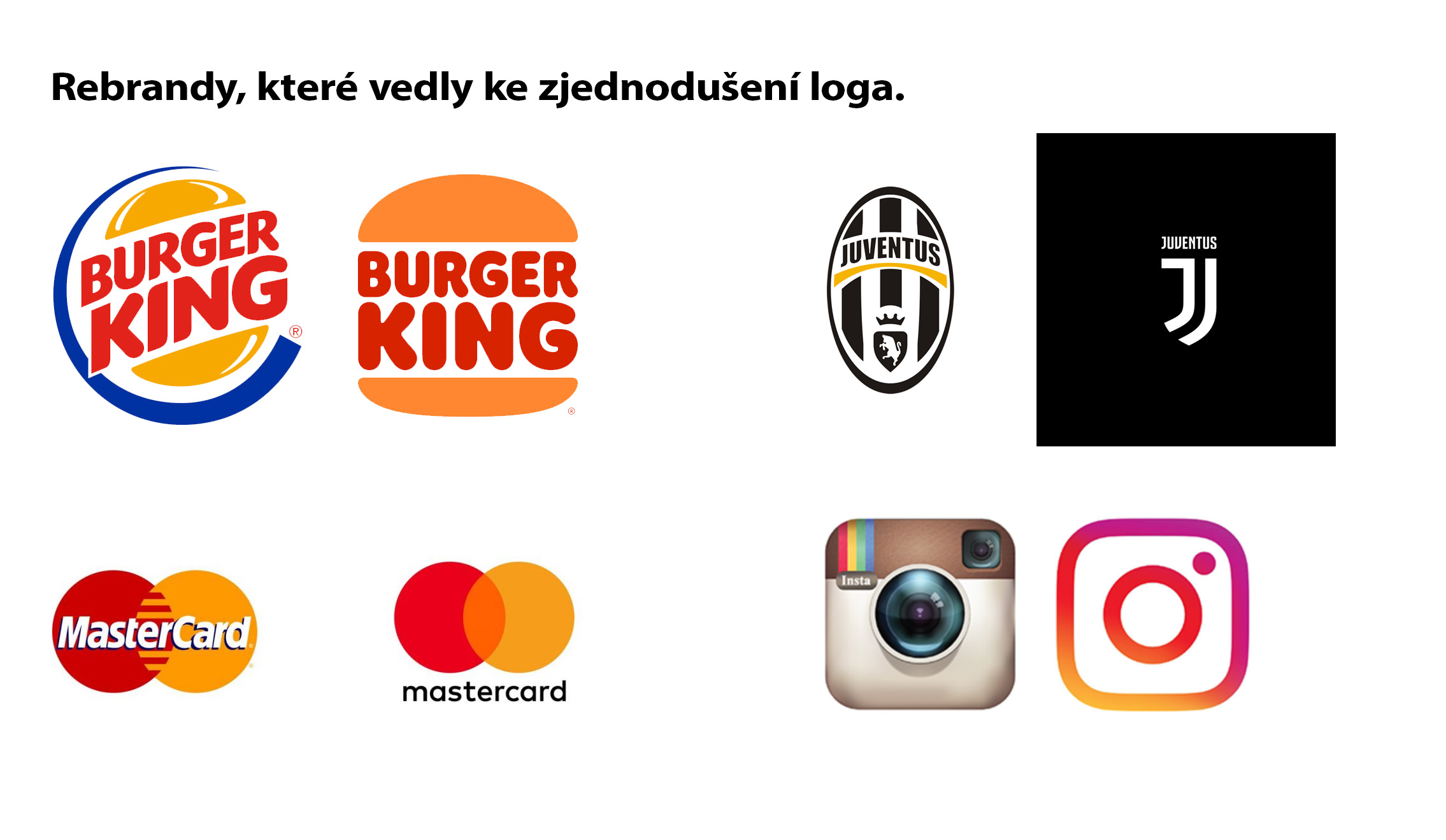 Rebranding - ukázky změněných log