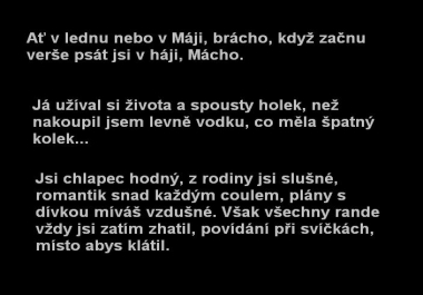 složení vtipné, veselé, romantické, zamilované či černě humorné básně k jakékoliv příležitosti. Pro vás či vaše blízké
