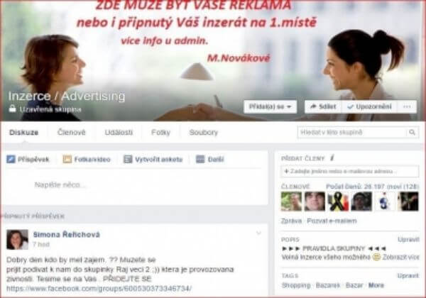 Váš inzerát na 1.místo do velké inzertní FB skup.