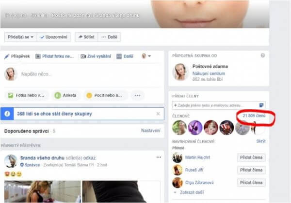 Váš inzerát na 1. místo do největší FB  Seznamky