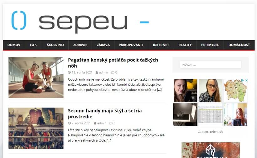 Publikujem PR článok na webe sepeu.sk