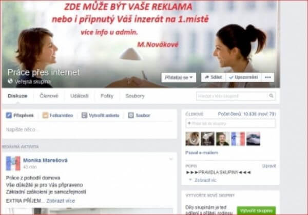 Připnutí Vašeho inzerátu v FB skupině zaměřené na 