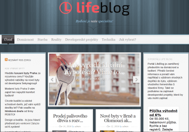 Článek na webu o bydlení www.lifeblog.cz