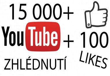 15 000+ Youtube zhlédnutí + 100 To se mi líbí