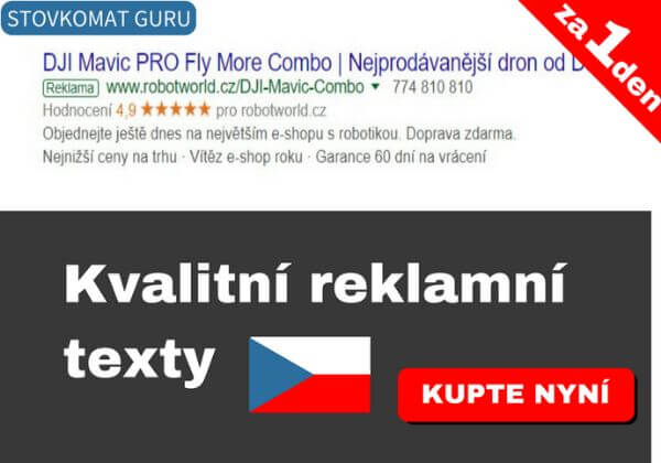 Reklamní text na míru - Texty pro Adwords / Sklik reklamu