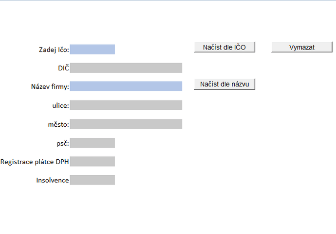 Stažení dat z databáze ARES