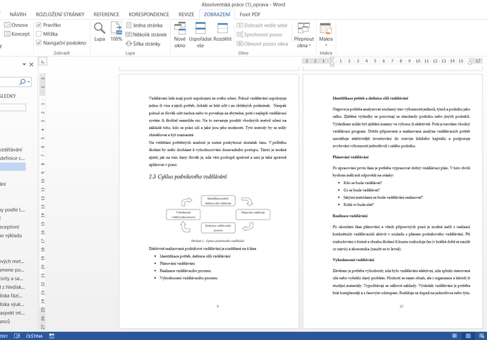 Kompletní úprava závěrečných prací ve Wordu