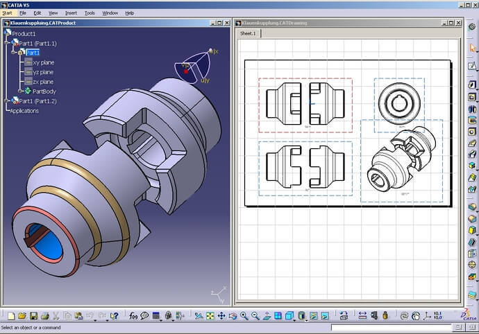 Technická dokumentace, 3D model, Catia, Siemens NX, Autocad