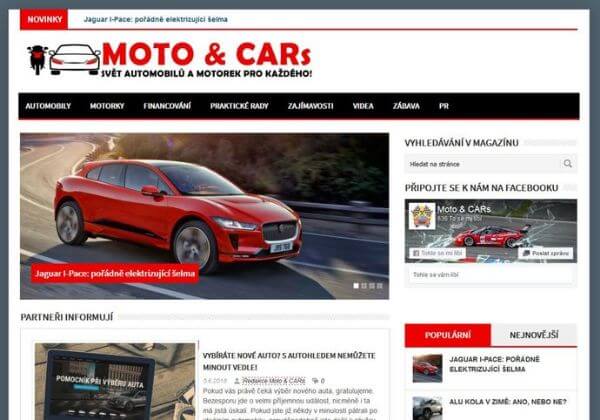 Publikace článku v auto-moto magazínu motocars.cz