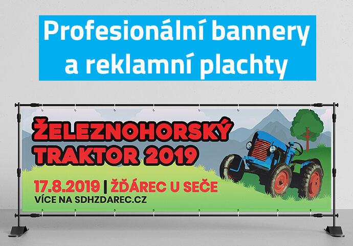 Kvalitní reklamní bannery, rollupy, plachty a další