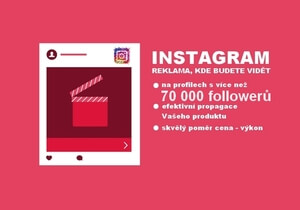 Reklama na Instagramu pro Váš produkt [70000+ followerů]