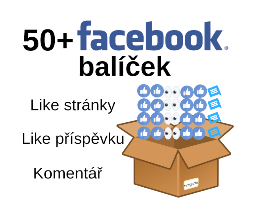 50 + Facebook Balíček (Like stránky, příspěvku, komentáře) 