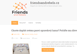 Publikace PR článku na webu friendsandrebels.cz s vysokou DA