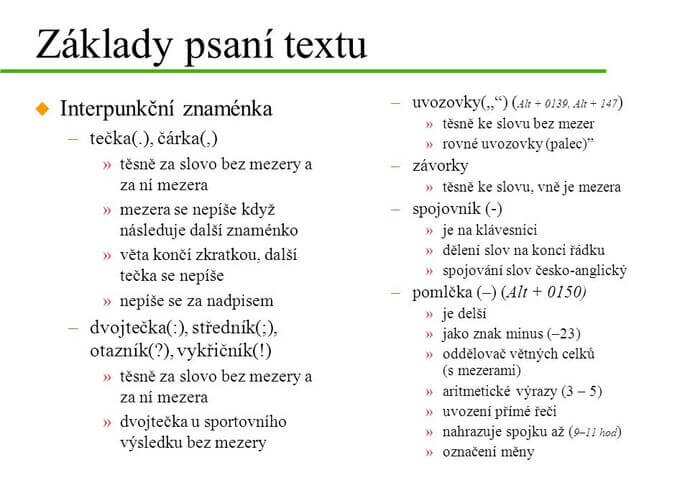 Přepis textu - psaného i mluveného