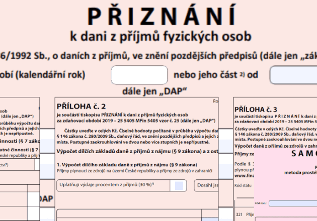 Daňové přiznání, daňová evidence, účetnictví