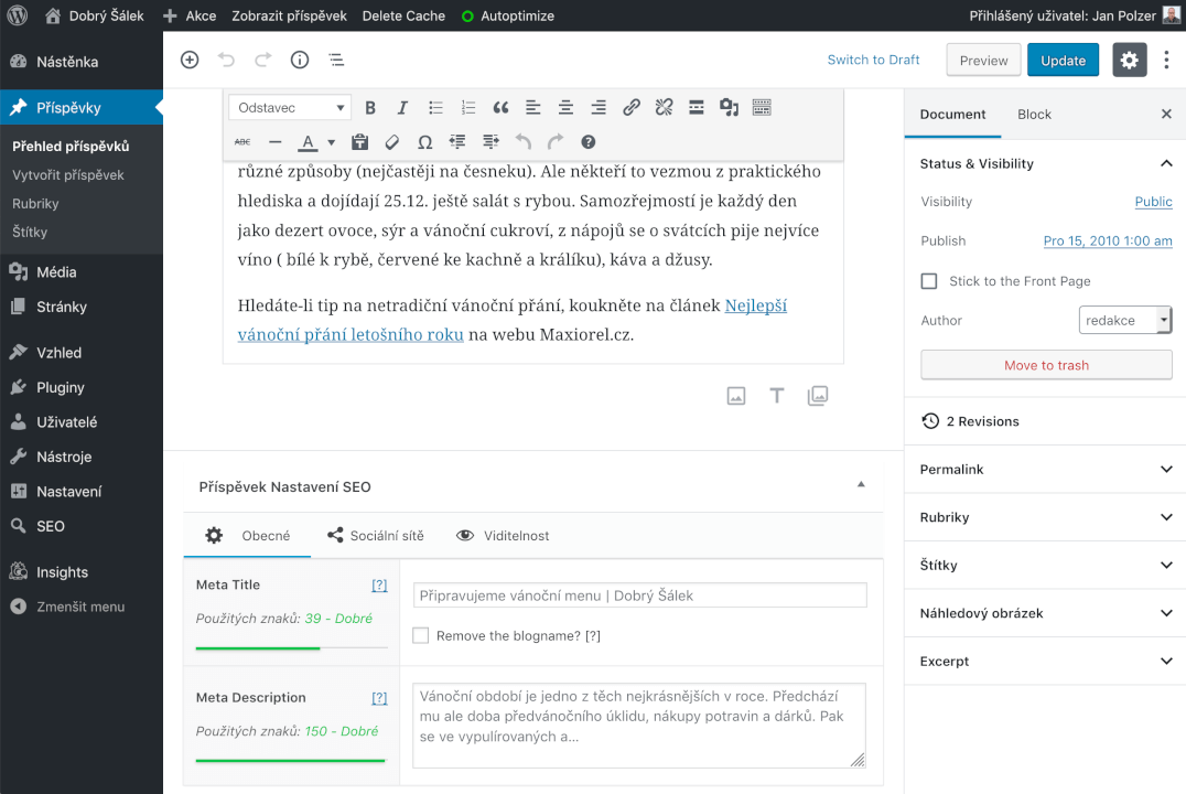 Oprava publikování plánovaných příspěvků na Wordpress