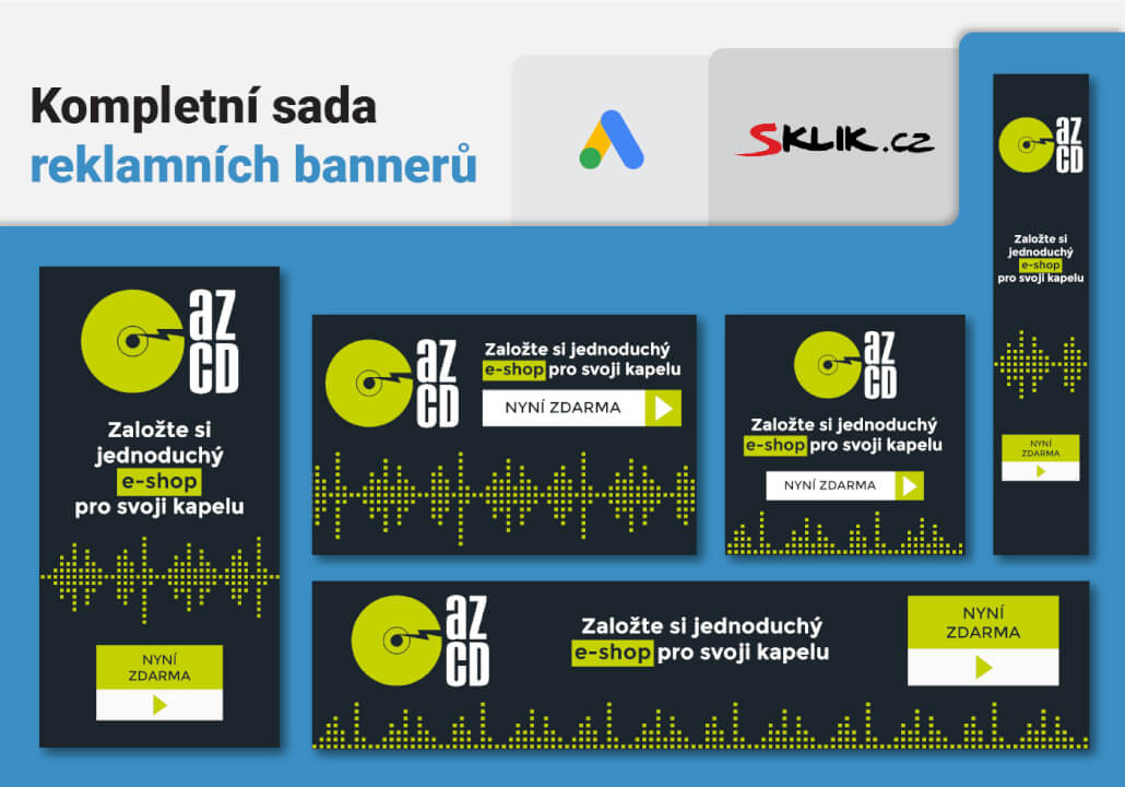 Tvorba reklamních bannerů pro Sklik i Adwords