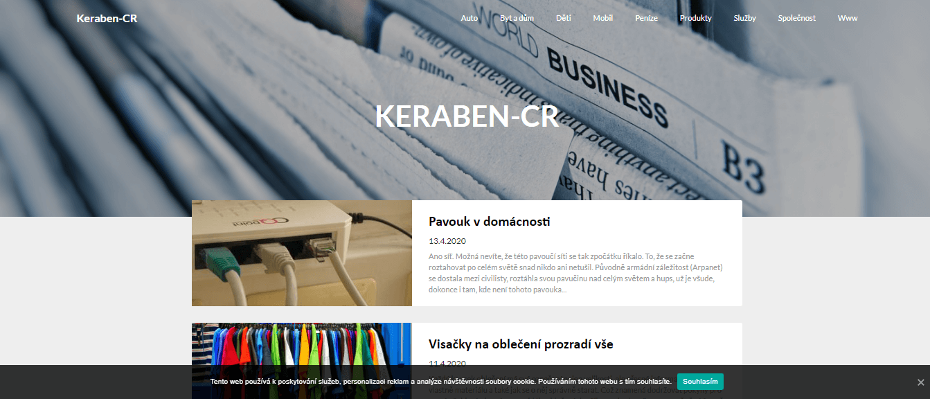 Publikace PR článku do magazínu keraben-cr.cz