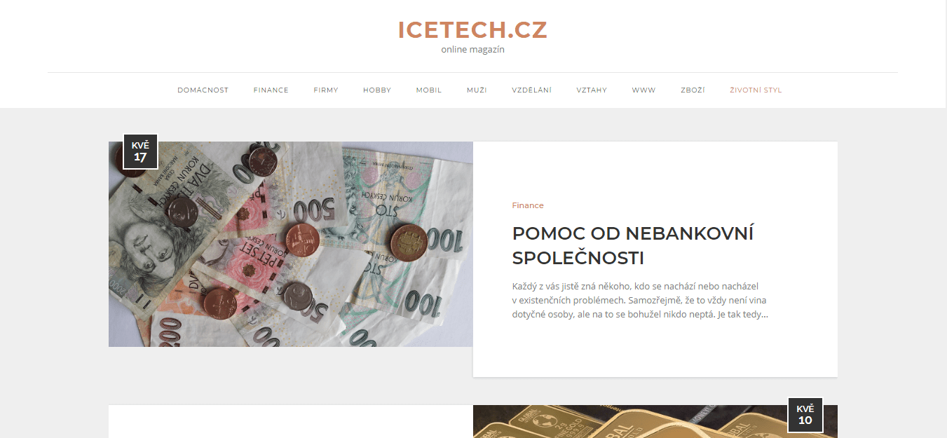 Publikace PR článku do magazínu icetech.cz