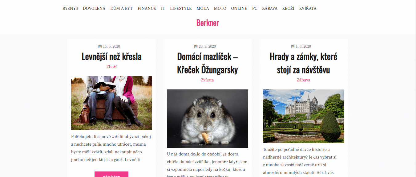 Publikace PR článku do magazínu berkner.cz