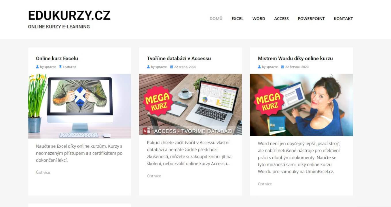 Publikování PR článku na webu EDUKURZY.cz