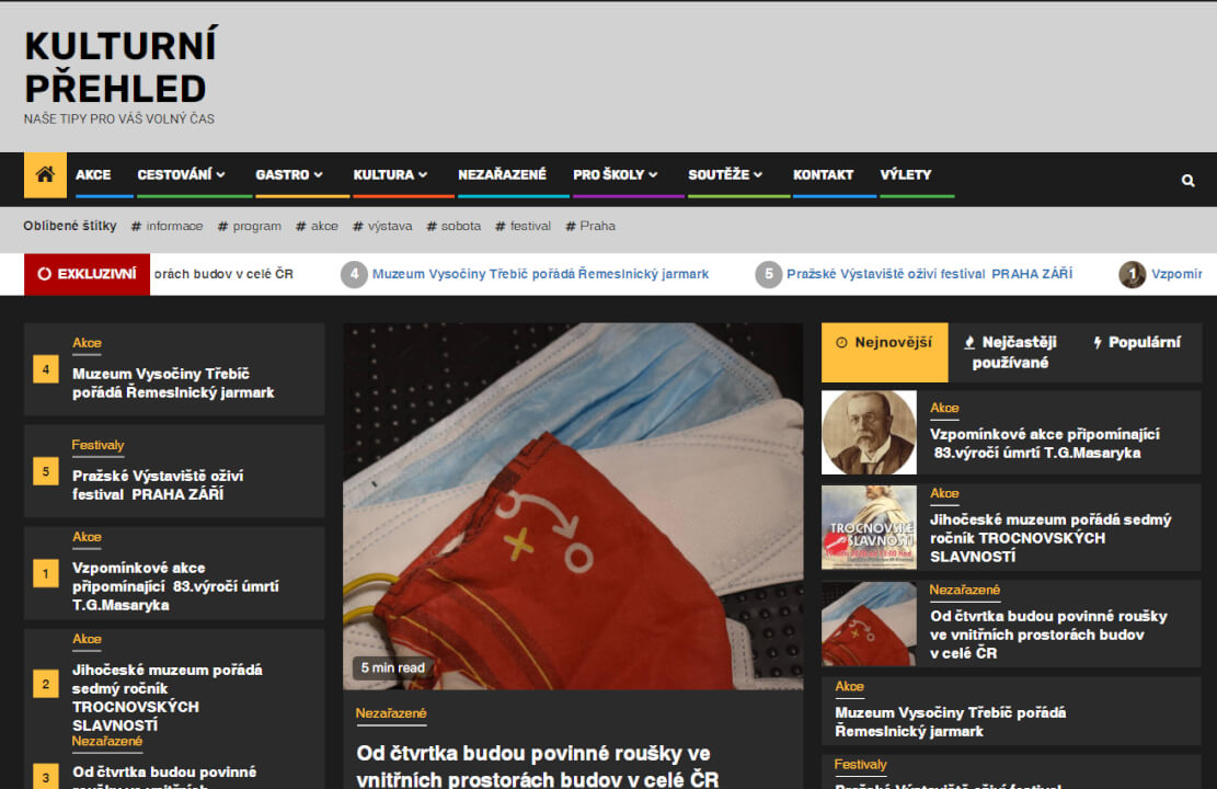 Publikace Vašeho článku na webu o kultuře