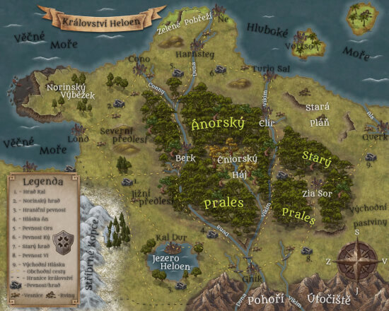 digitální Fantasy mapy na přání