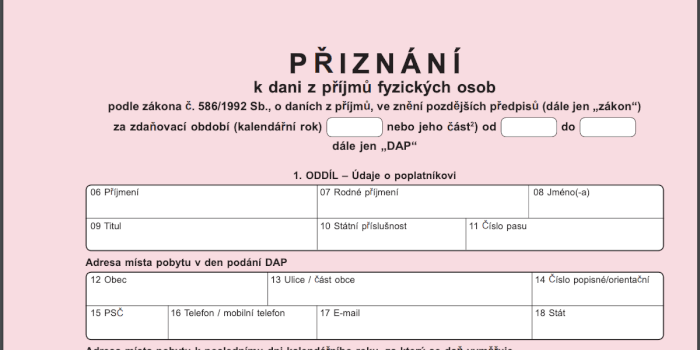 Přiznání k dani z příjmu