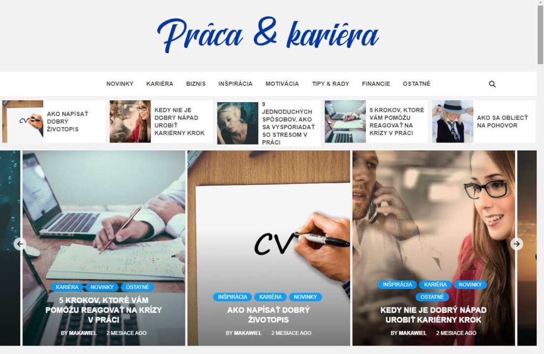 Publikace na praca-kariera.sk