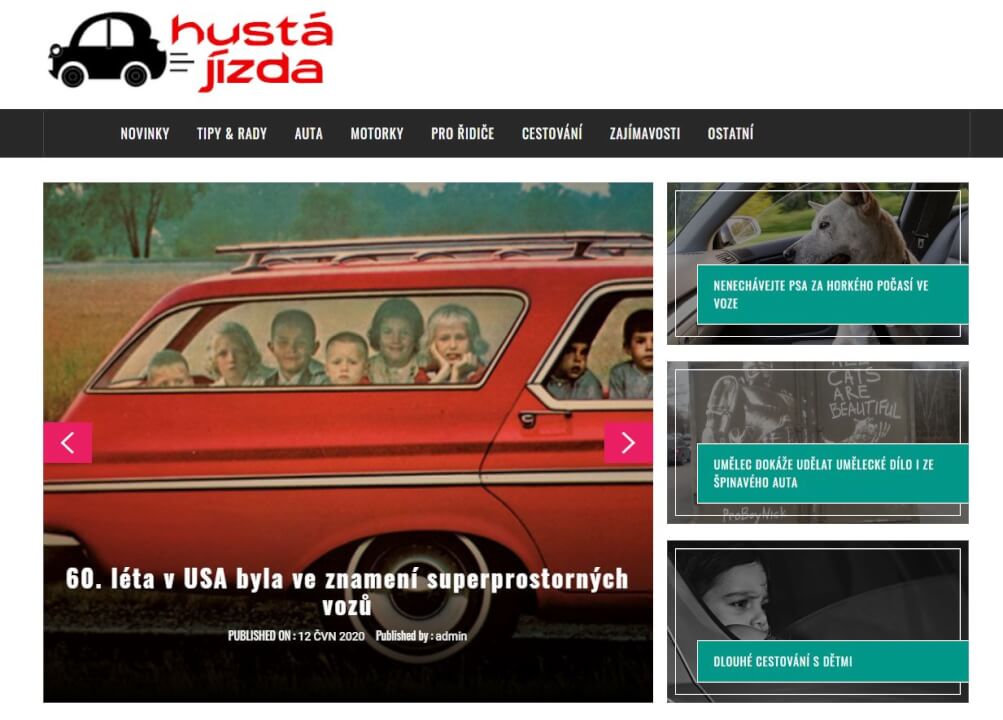 Publikace na hustajizda.cz