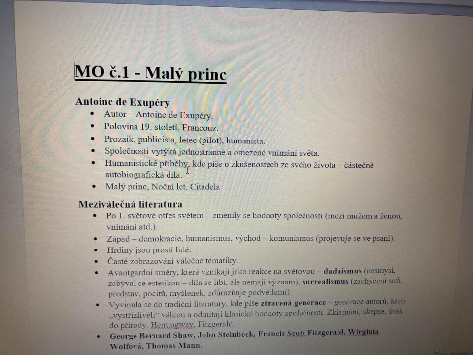 Maturitní otázky do českého jazyka