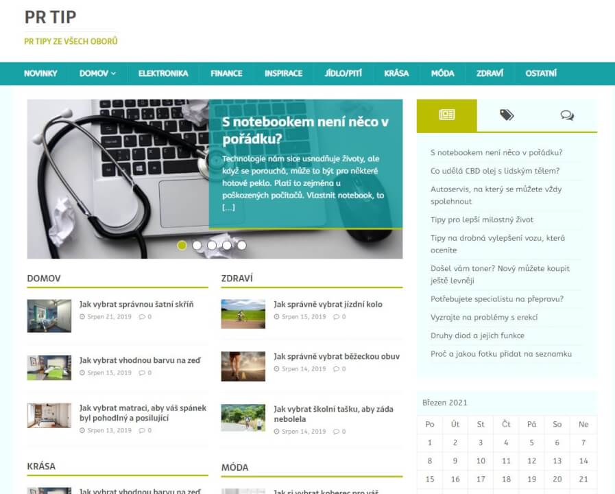 Publikace na PRtip.cz