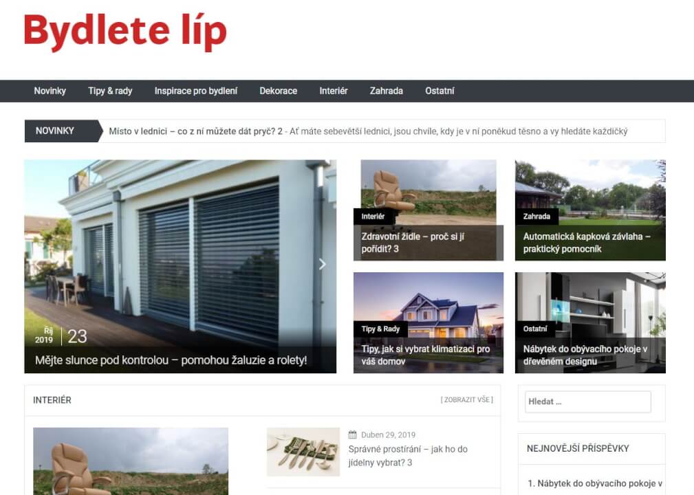Publikace na Bydletelip.cz