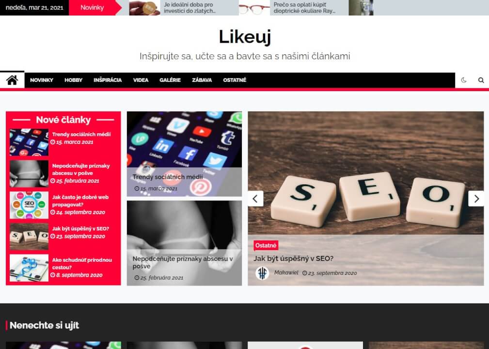 Publikace na Likeuj.sk