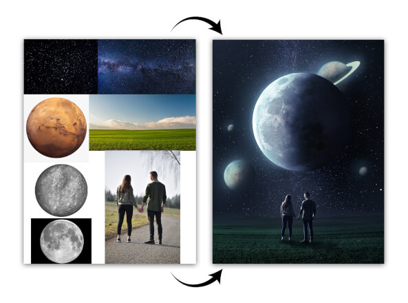 Úprava a retuše fotografií, fotomontáž