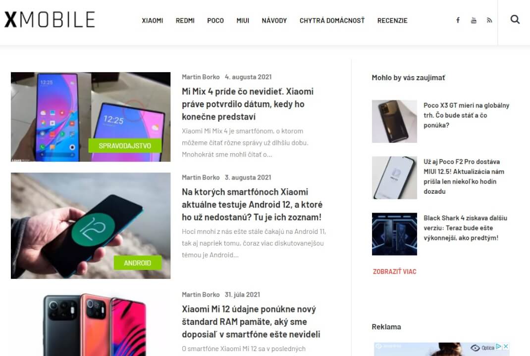 Umiestnenie PR článku na webe xmobile.sk