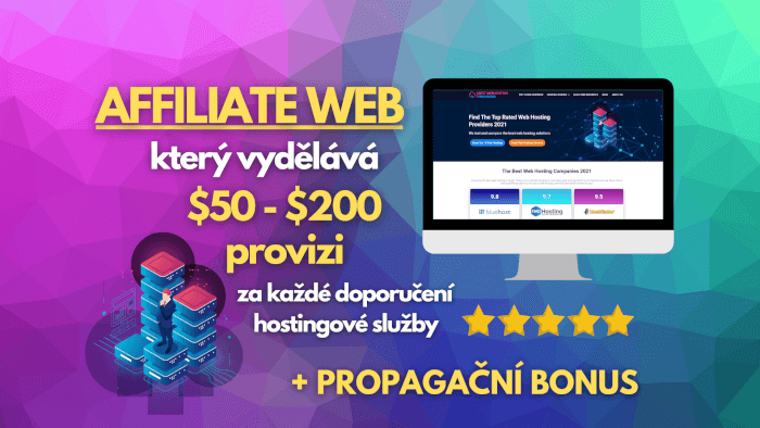 Affiliate web hostingových služeb pro vysoké provize