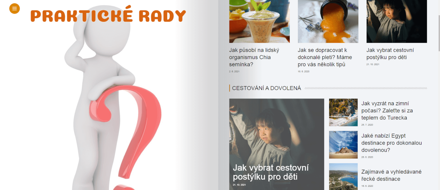 Publikace článku na prakticke-rady.cz