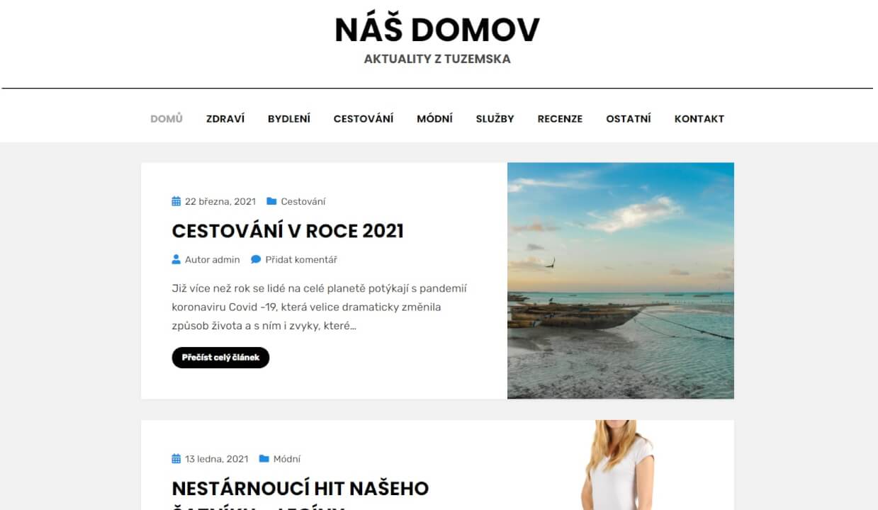 PR článek na webu NasDomov.eu (DA52)