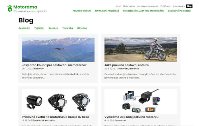 Publikace článku s moto tématikou na motorama.cz