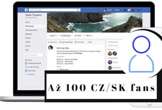 Až 100 reálných CZ/SK fanoušků pro Vaši fb SKUPINU