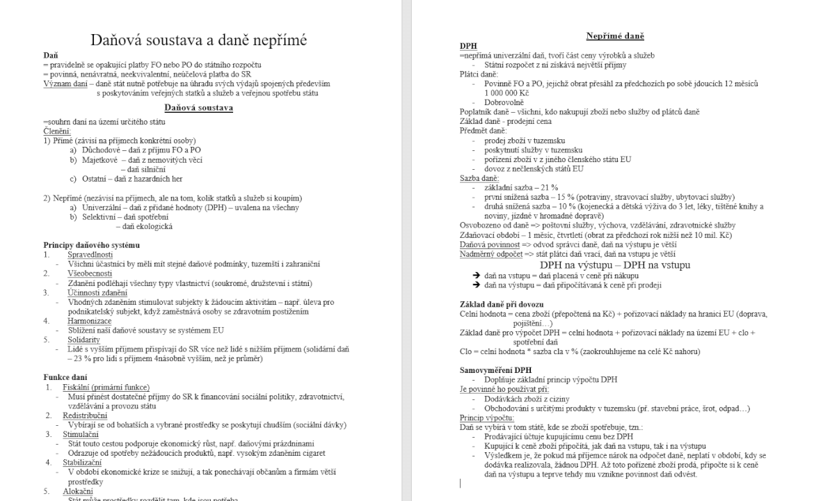 Maturitní otázky z ekonomiky