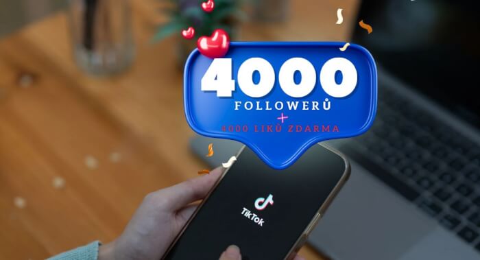 TikTok Followers Až 4000 Sledujících + BONUS Až 4000 LIKŮ!