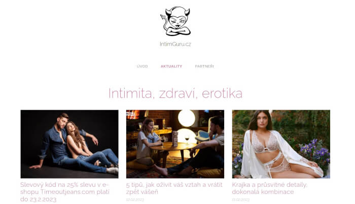 PR článek na erotickém magazínu IntimGuru.cz (erotika)