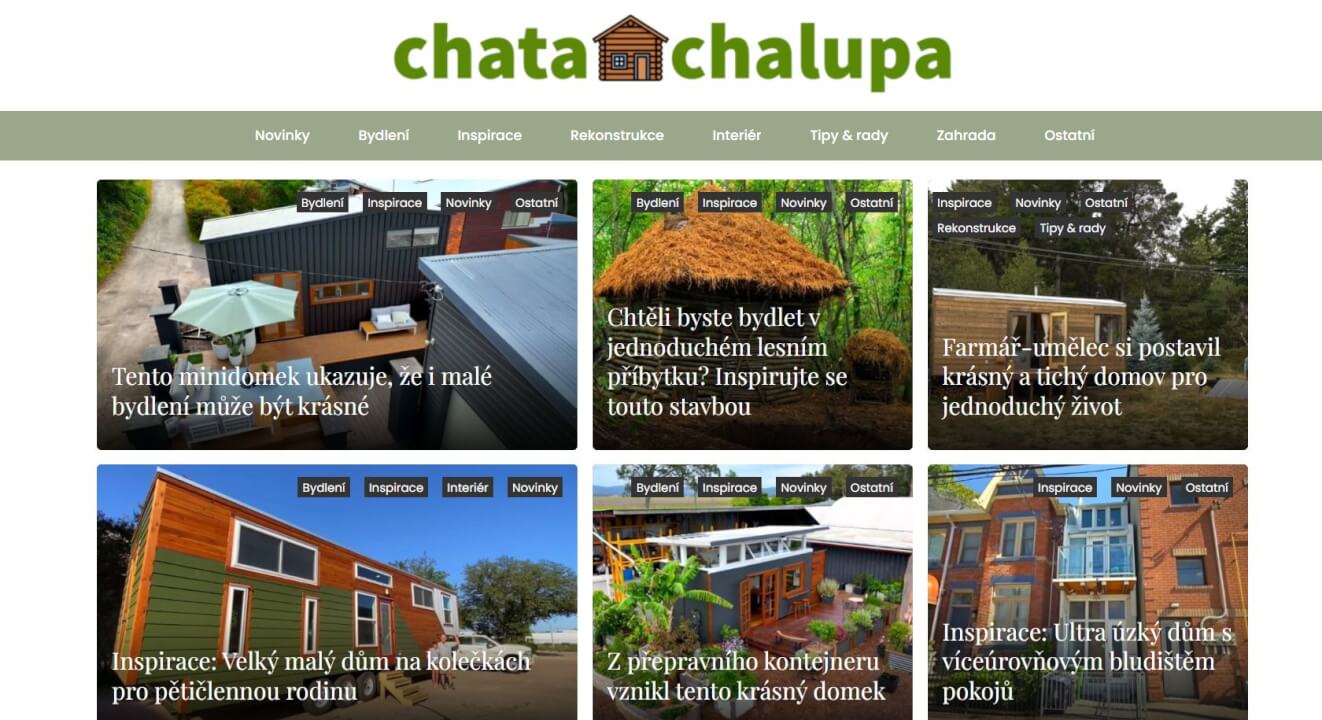 Publikace na Chata-a-chalupa.cz