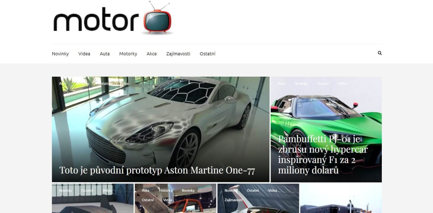 Publikace na Motortv.cz