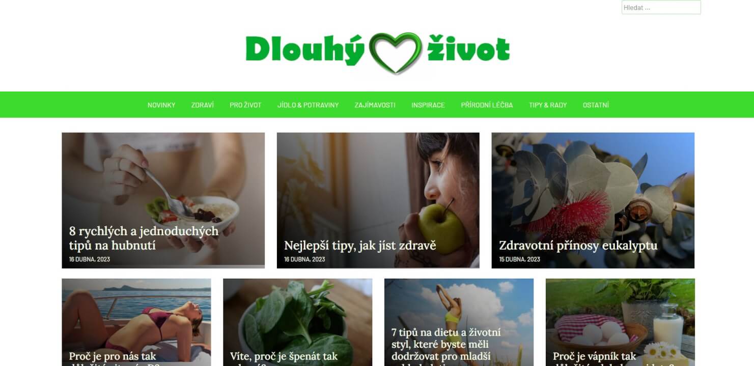 Publikace na Dlouhyzivot.eu