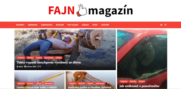 Publikace na Fajnmagazin.eu