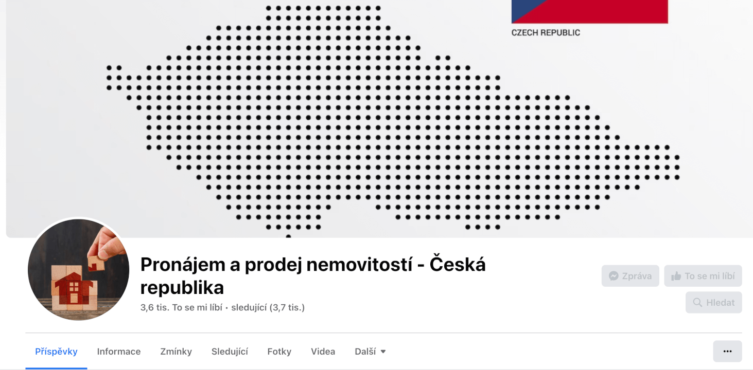 Inzerce ve skupinách o bydlení - 135.000 členů