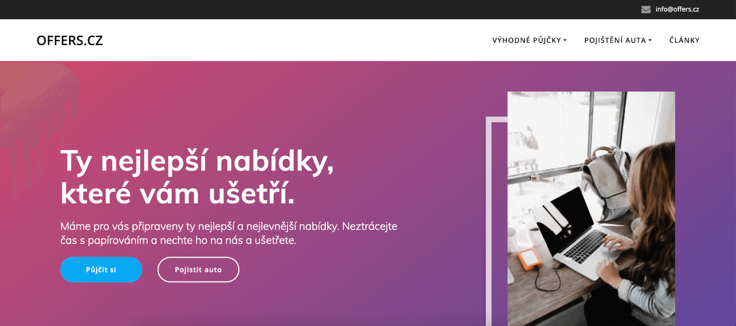 Publikuji PR článek na webu s nabídkami Offers.cz